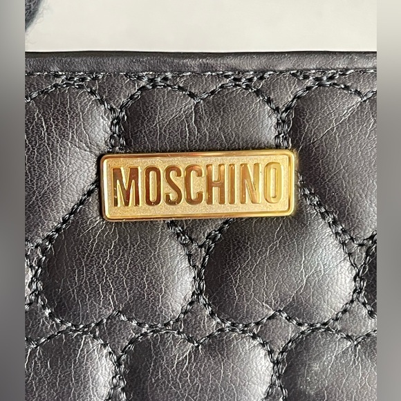 MOSCHINO heart pattern quilted short wallet vintage - Picture 2 of 11